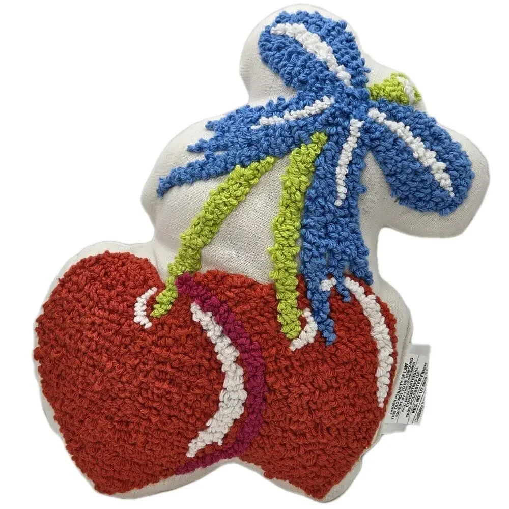 Zandora Teen Home Red Cherries Throw Pillow NWT 14x20